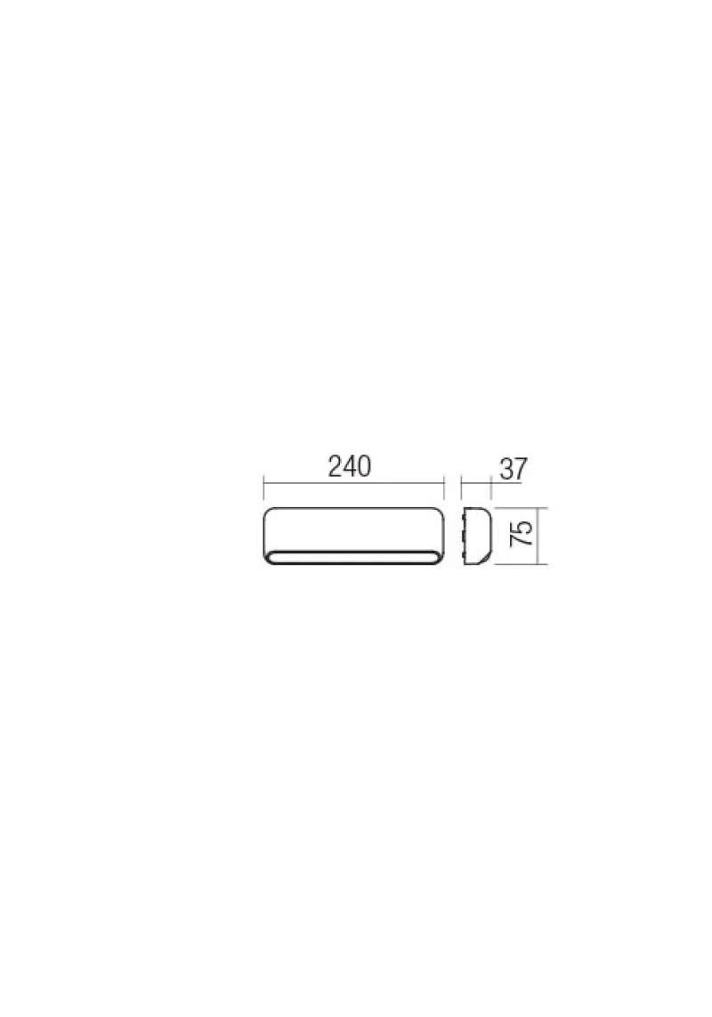 Sapo 90072 – REDO LED фасадна луна за външен монтаж в тъмно сив, 1x5,2W, 3000K, IP65