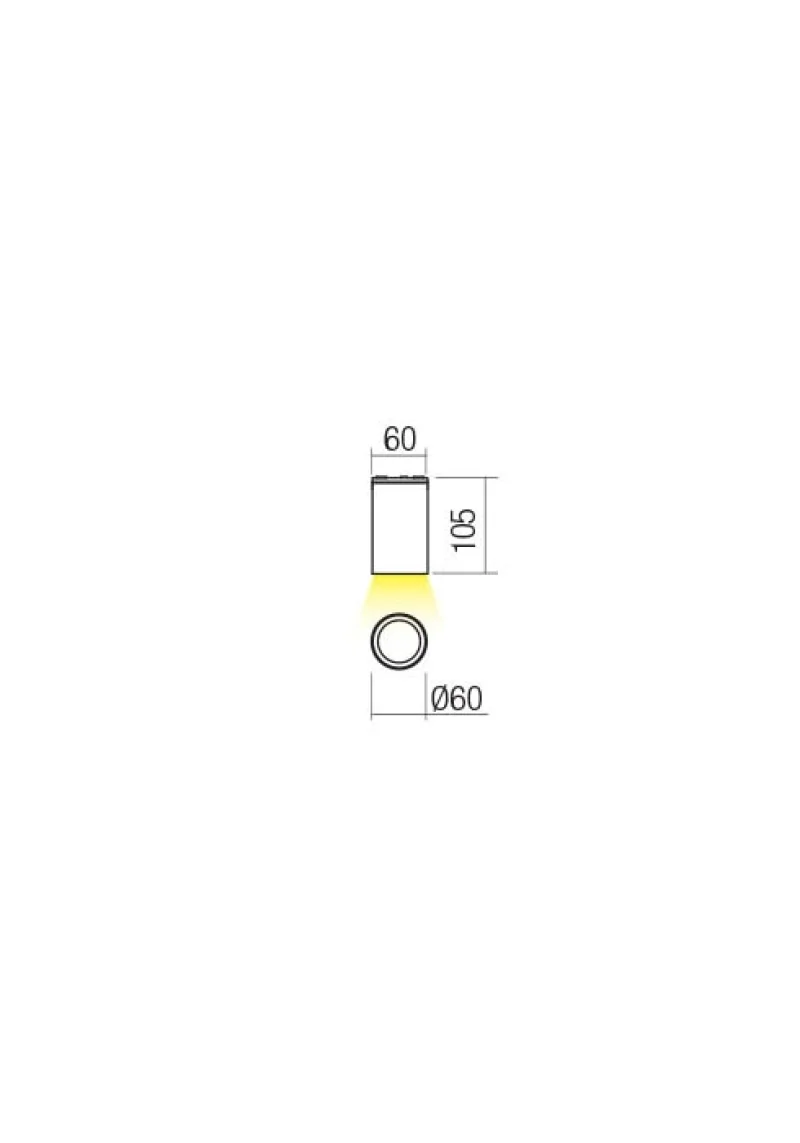 Ram 90083 – REDO LED фасадна луна за външен монтаж в тъмно кафяв, 1x4W, 3000K, IP65