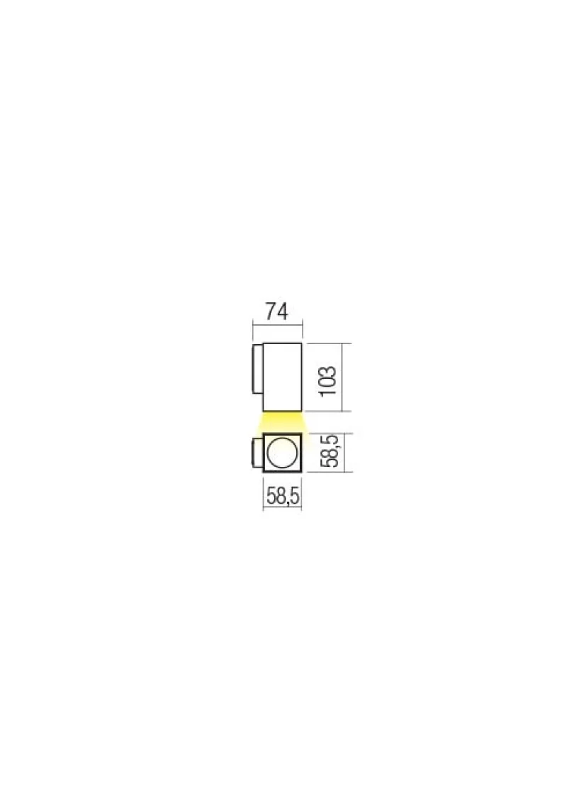 Quad 90086 – REDO LED facade wall light in dark brown, 1x4W, 3000K, IP65