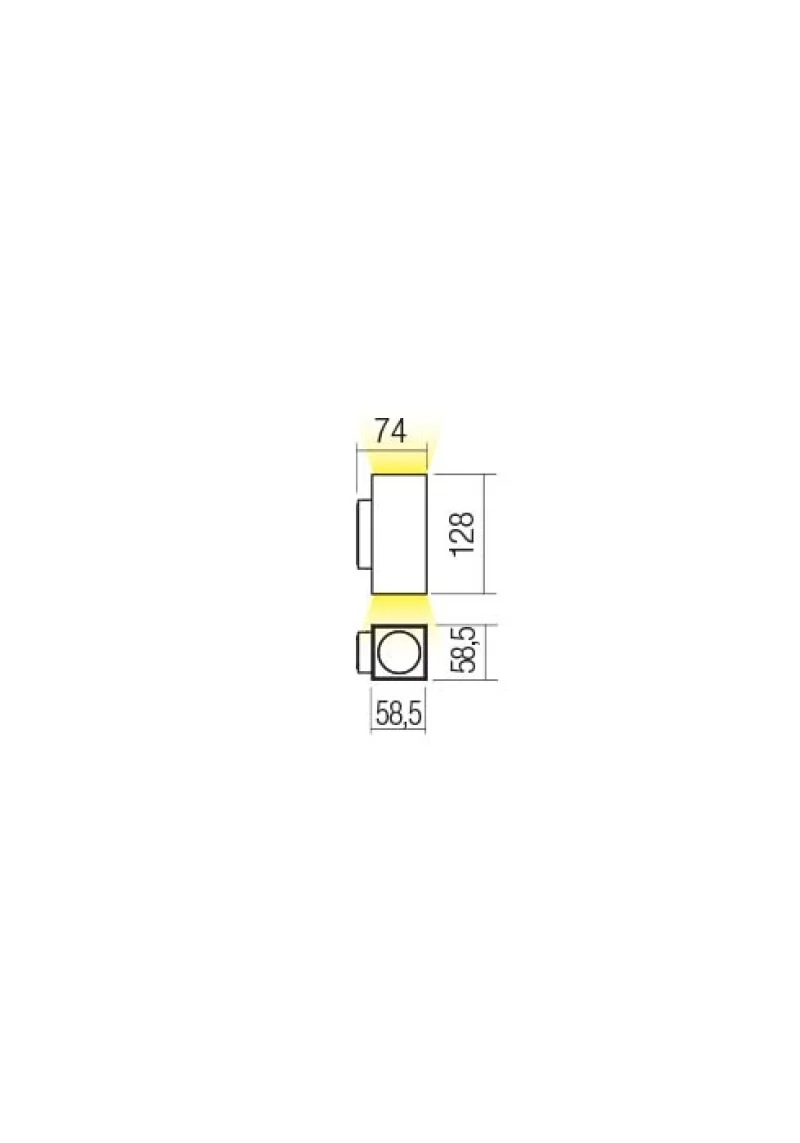 Quad 90087 – REDO LED facade wall light in matt white, 2x3.5W, 3000K, IP65