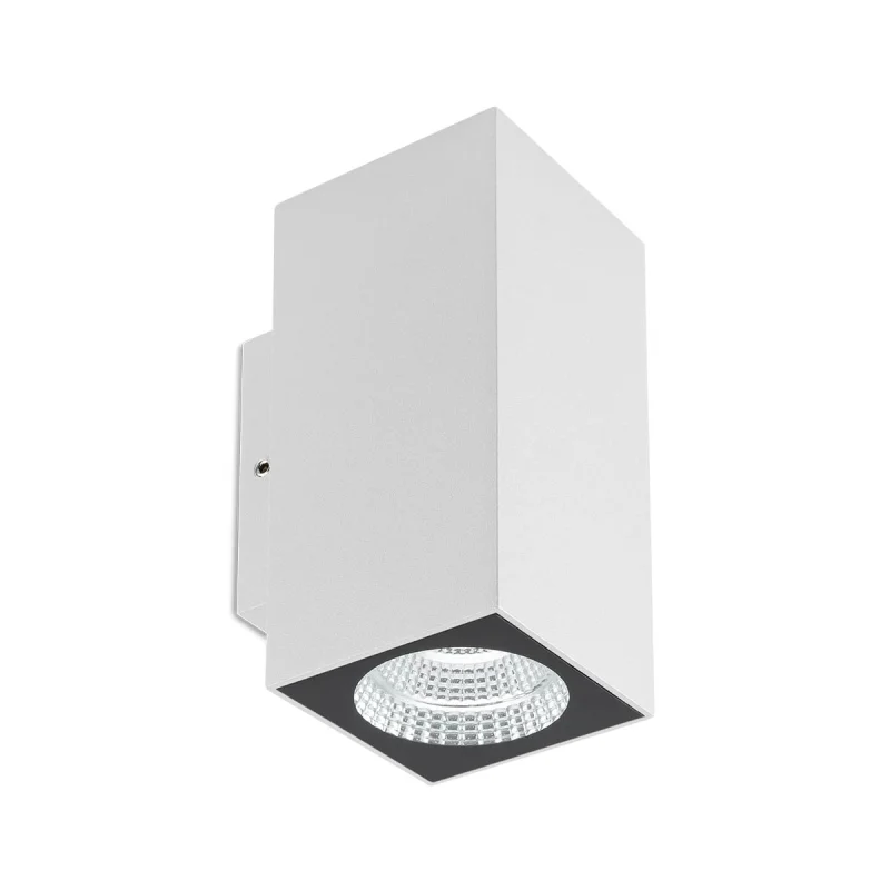 Outdoor Wall Lights Quad 90087 – REDO LED facade wall light in matt white, 2x3.5W, 3000K, IP65