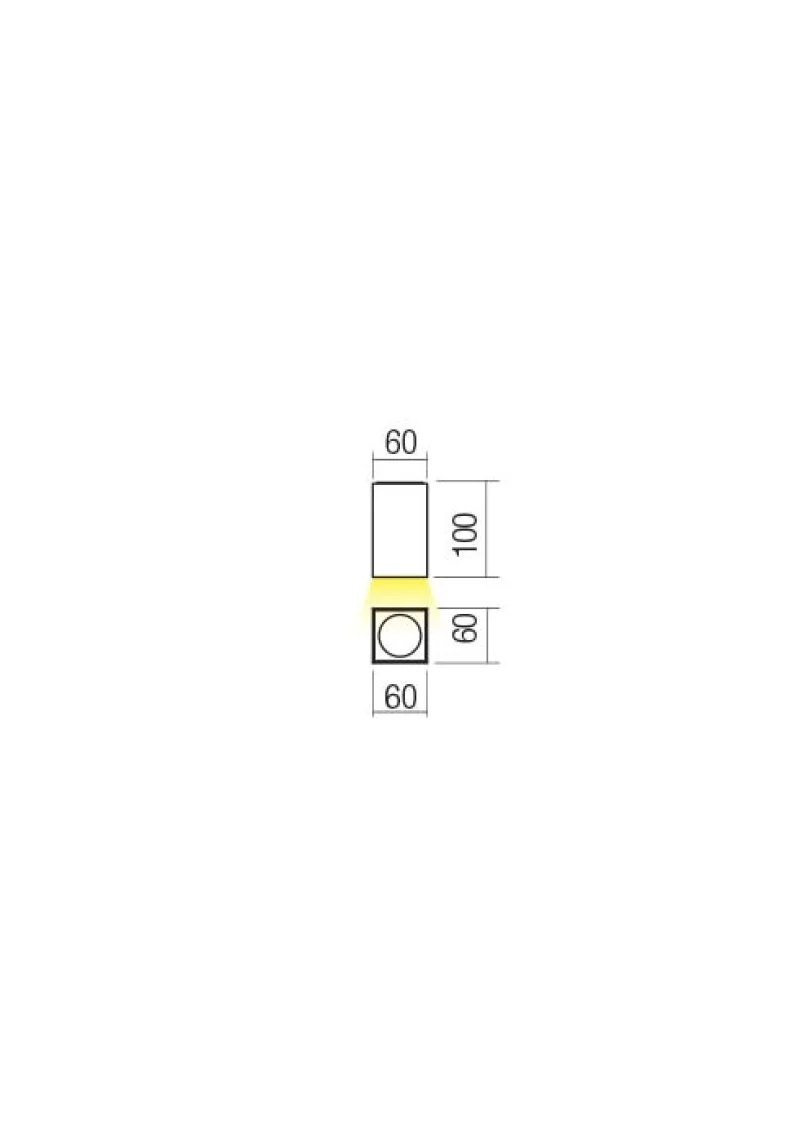 Quad 90092 – REDO LED фасадна луна за външен монтаж в тъмно кафяв, 1x4W, 3000K, IP65
