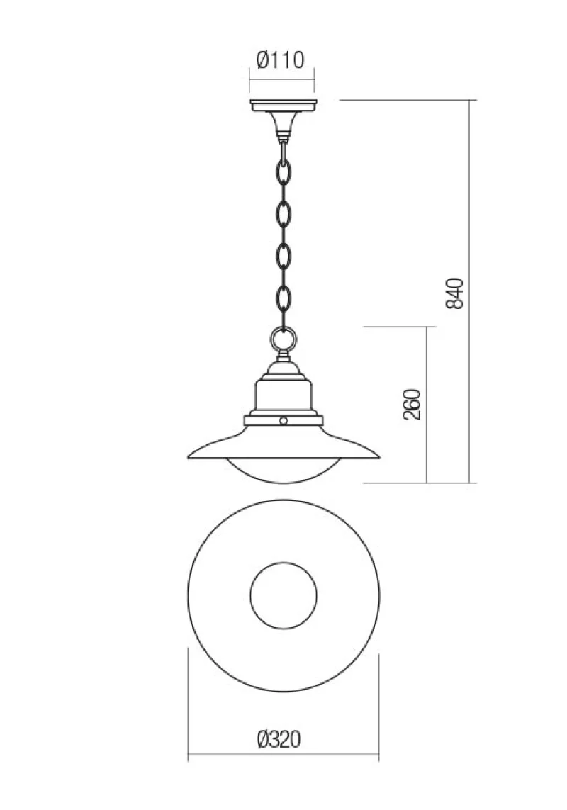Elio 90094 – REDO градински пендел в антрацит, 1x42W, IP44