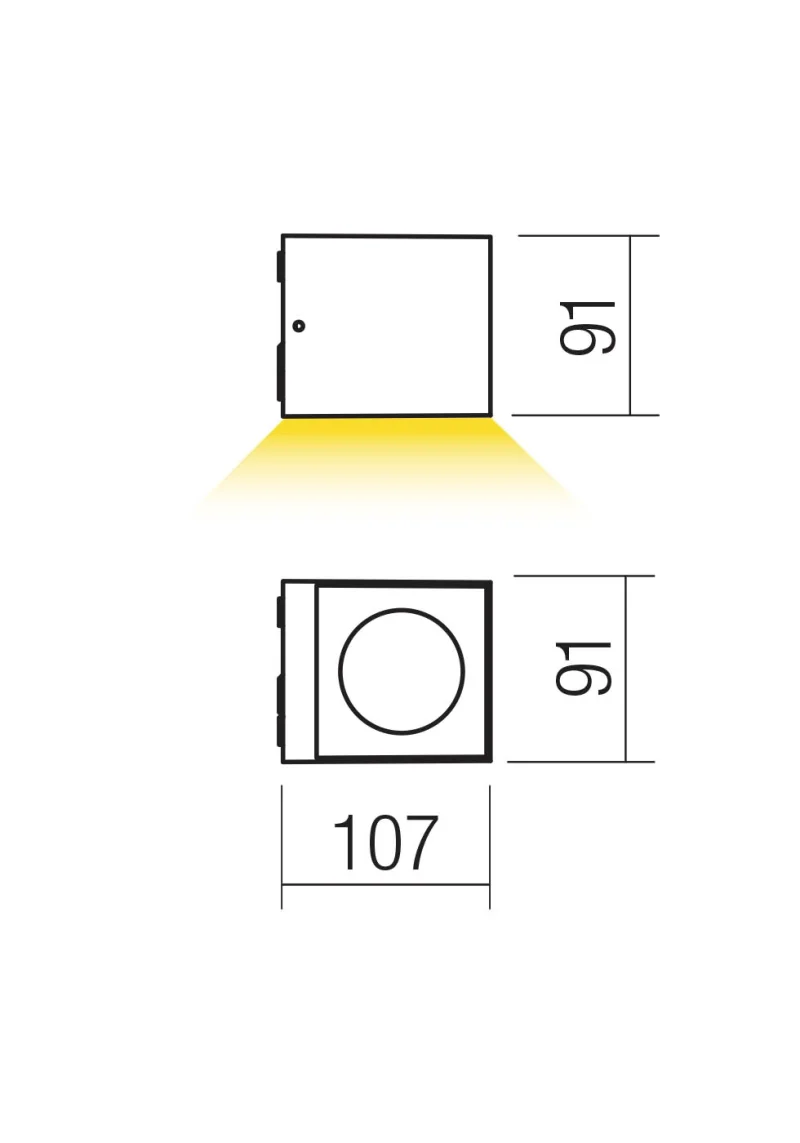 Teko 90097 – REDO LED facade wall light in white, 1x7W, 3000K, IP65