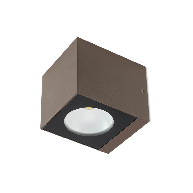 Външно стенно осветление Teko 90099 – REDO LED фасаден аплик в кафяв, 1x7W, 3000K, IP65