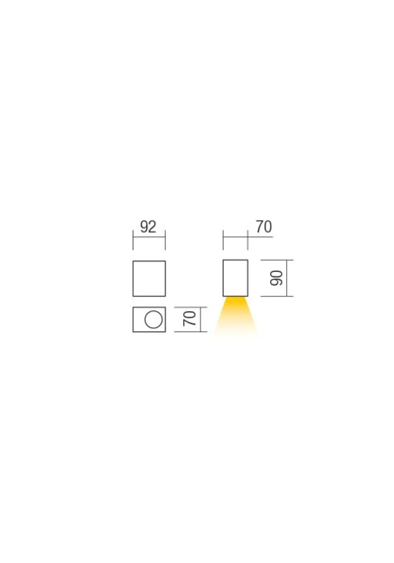 Punta 90151 – REDO фасаден аплик в антрацит, 1x7W, IP44