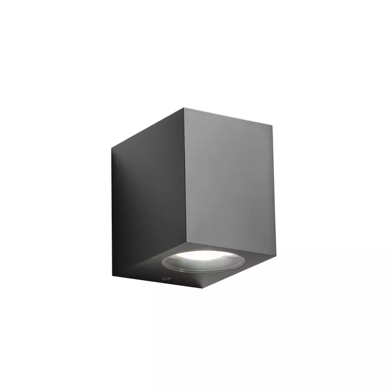 Външно стенно осветление Punta 90151 – REDO фасаден аплик в антрацит, 1x7W, IP44