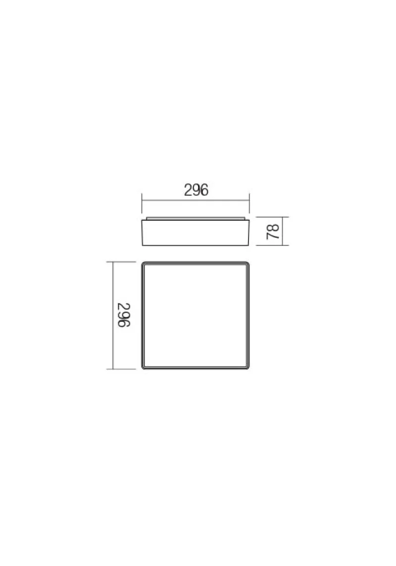Marina 90158 – REDO LED фасаден плафон в антрацит, 1x16W, 3000K, IP65