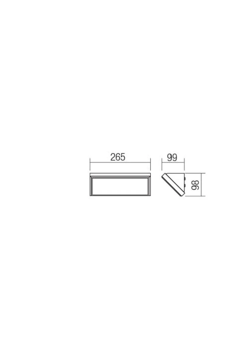 Mako 90159 – REDO LED facade wall light in dark grey, 1x12W, 3000K, IP65