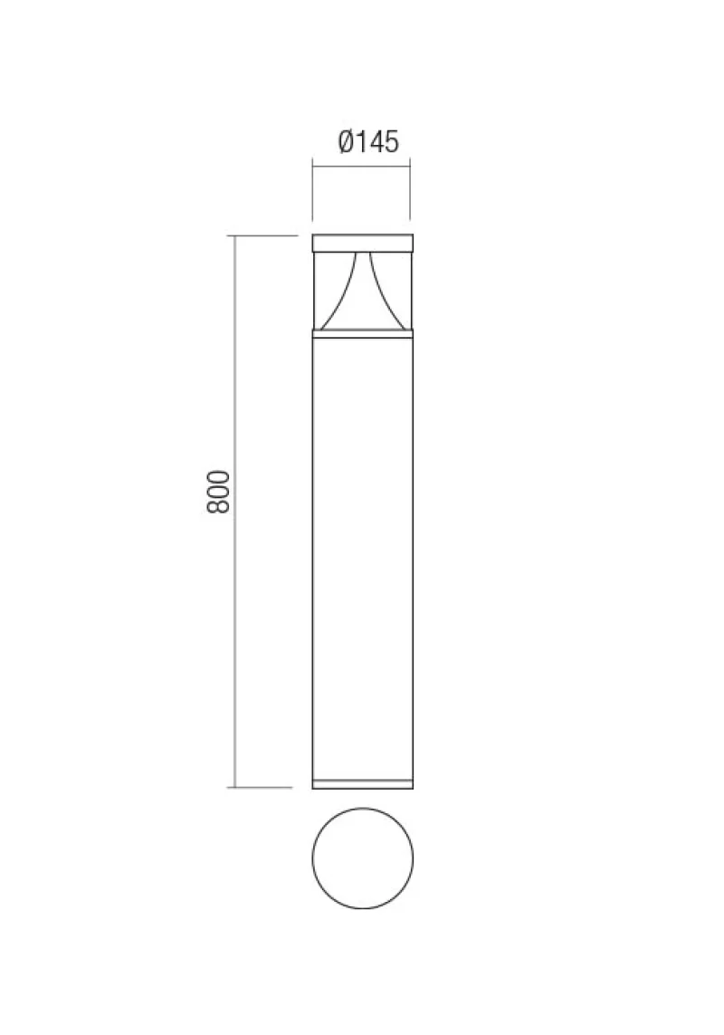 Palace 90164 – REDO LED градински стълб в тъмно кафяв, 20W, 4000K, IP54