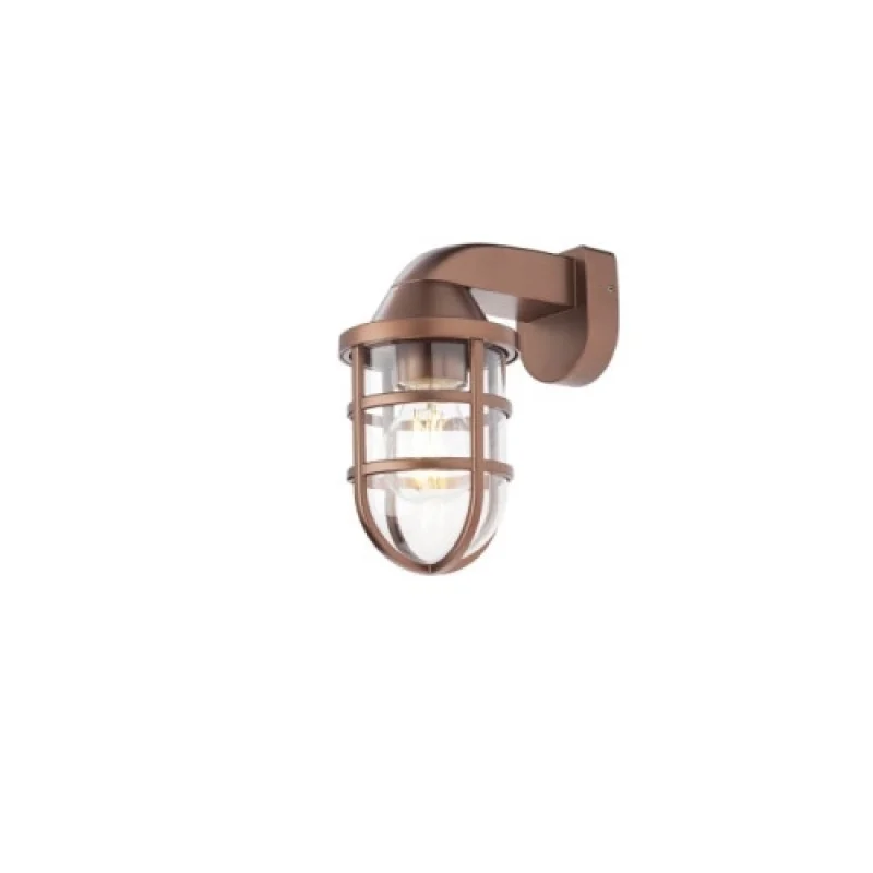 Outdoor Wall Lights Cage 90206 – Smarter facade wall light in copper, 1X28W, IP44