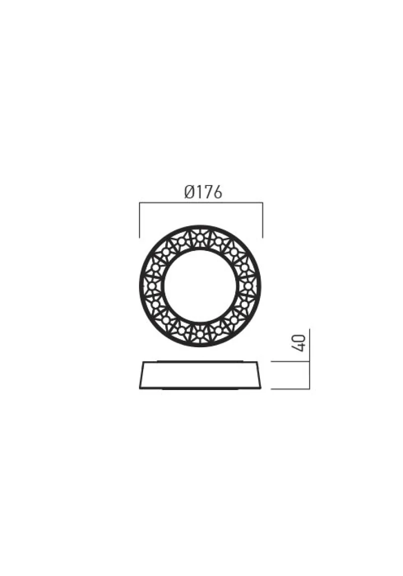 Oku 90266 – REDO LED facade ceiling light in dark grey, 12W, 3000K, IP65