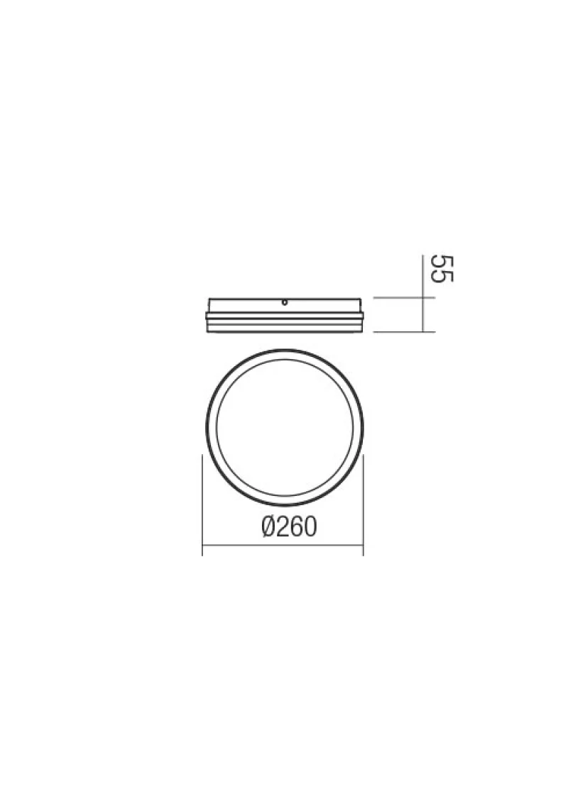 Isola 90286 – REDO LED фасаден плафон в антрацит, 1x24W, 3000K, IP54