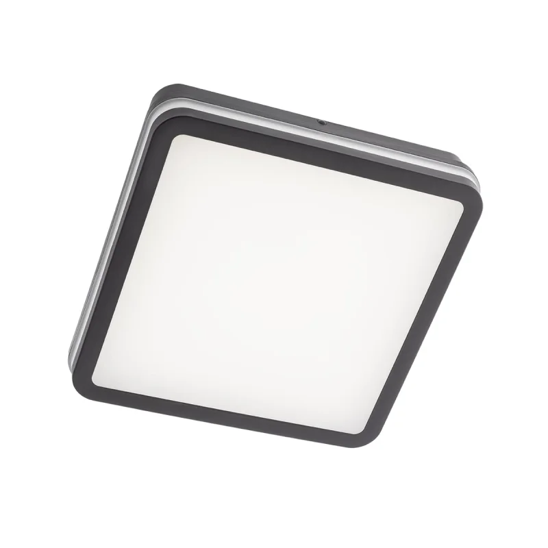 Outdoor Ceiling Lights Isola 90288 – REDO LED facade ceiling light in anthracite, 1x24W, 3000K, IP54