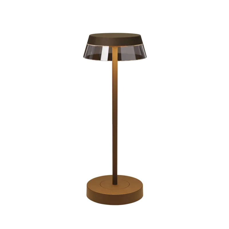 Градинско осветление Iluna 90308 – REDO LED градинска настолна лампа с USB в кафяв, 1x2,5W, 3000K, IP65