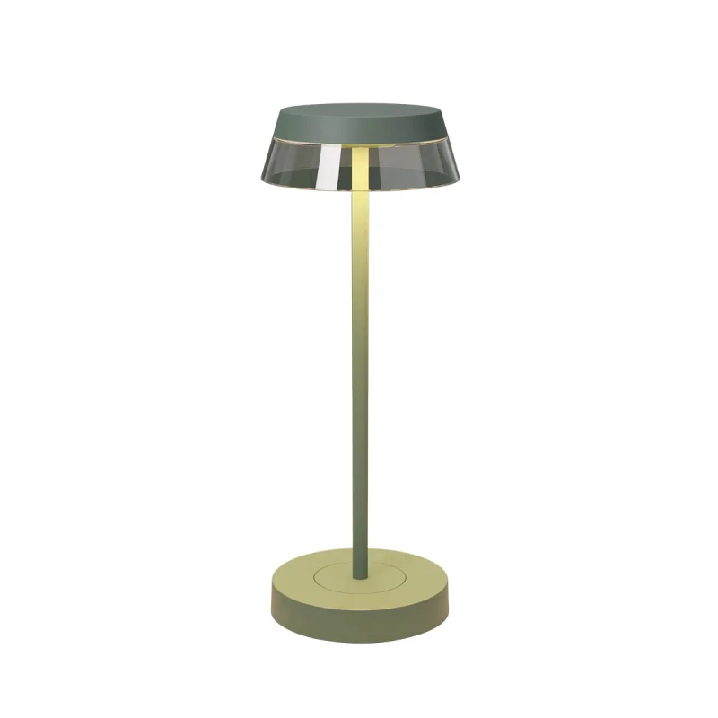 Garden Lighting Iluna 90309 – REDO LED garden table lamp with USB in matt green, 1x2,5W, 3000K, IP65