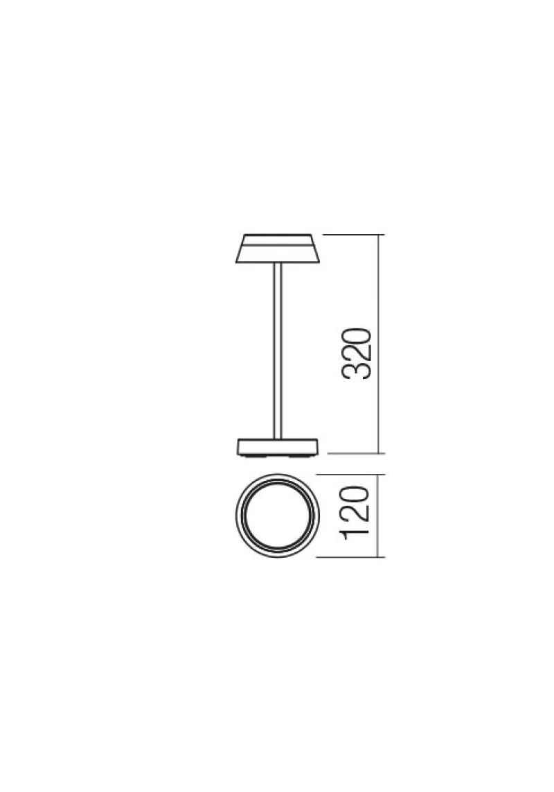 Iluna 90310 – REDO LED градинска настолна лампа с USB в матово син, 1x2,5W, 3000K, IP65
