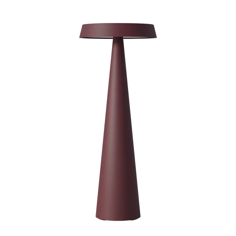 Garden Lighting Tao 90336 – REDO LED garden table lamp with USB in dark red, 1x2,5W, 3000K, IP65