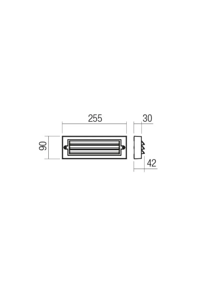 Krup 90367 – REDO LED facade downlight for outdoor mounting in dark grey, 1x6W, 3000K, IP65