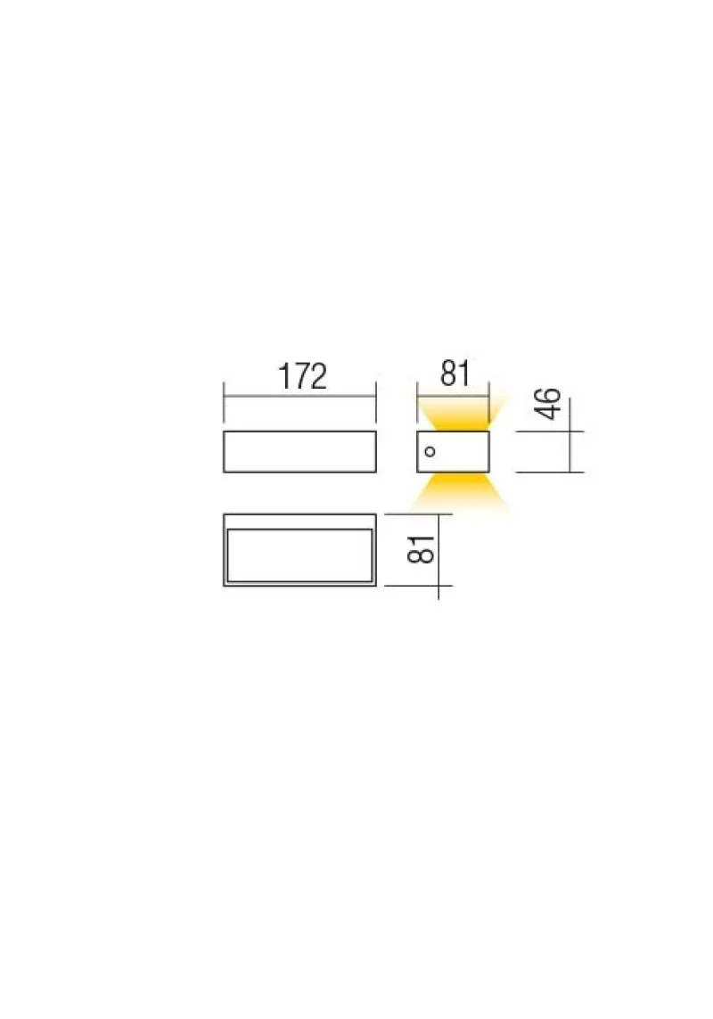 Lampris 90372 – REDO LED facade wall light in white, 1x9,5W, 3000K, IP65