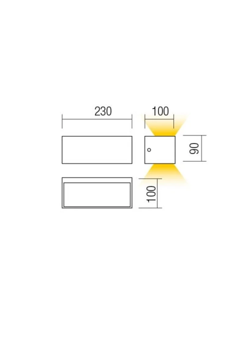 Lampris 90373 – REDO LED facade wall light in white, 1x13W, 3000K, IP65