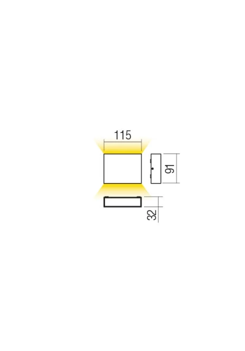 Kamal 90379 – REDO LED фасаден аплик в тъмно сив, 4,4W, 4000K, IP54