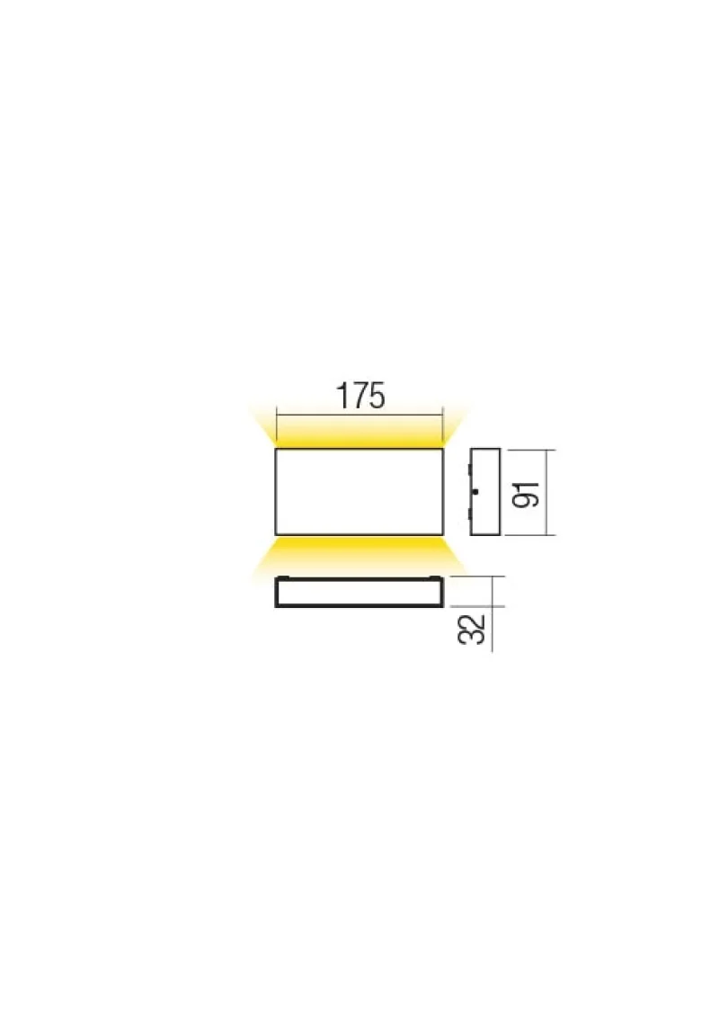 Kamal 90386 – REDO LED facade wall light in dark brown, 12W, 4000K, IP54