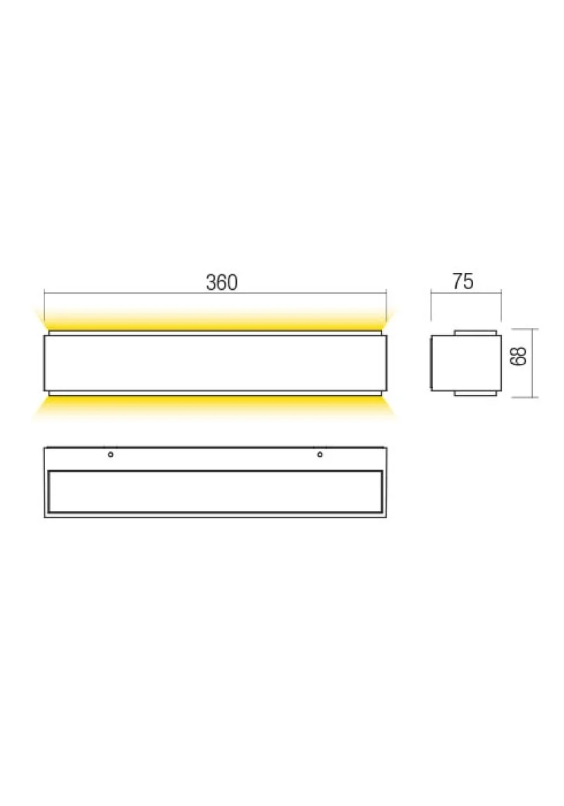 Dash 90406 – REDO LED фасаден аплик в бял, 15,5W, 4000K, IP65