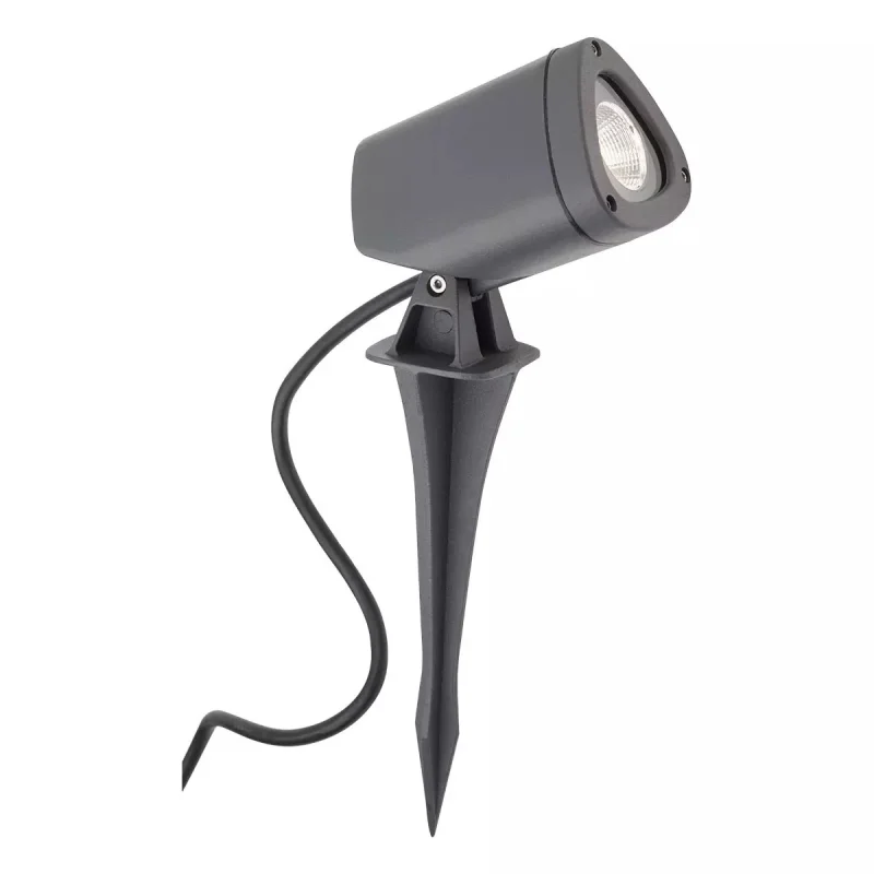 Floodlights Felix 9041 – REDO LED facade floodlight with spike light in-ground in anthracite, 1x7W, 3000K, IP65