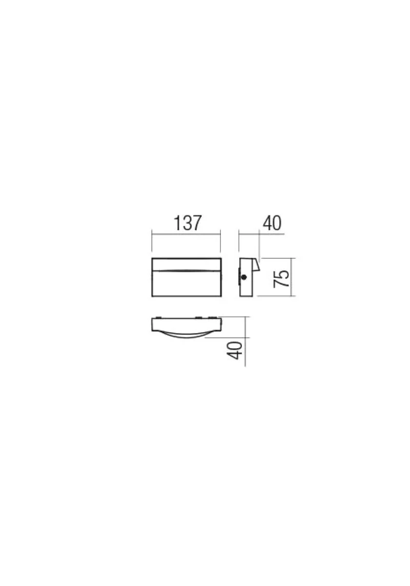 Polifemo 90425 – REDO LED facade downlight for outdoor mounting in white, 1x8W, 3000K, IP65