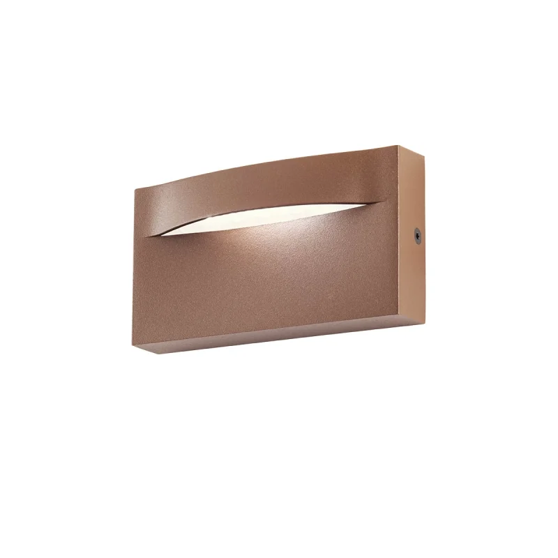 Outdoor Downlights Polifemo 90427 – REDO LED facade downlight for outdoor mounting in dark brown, 1x8W, 3000K, IP65