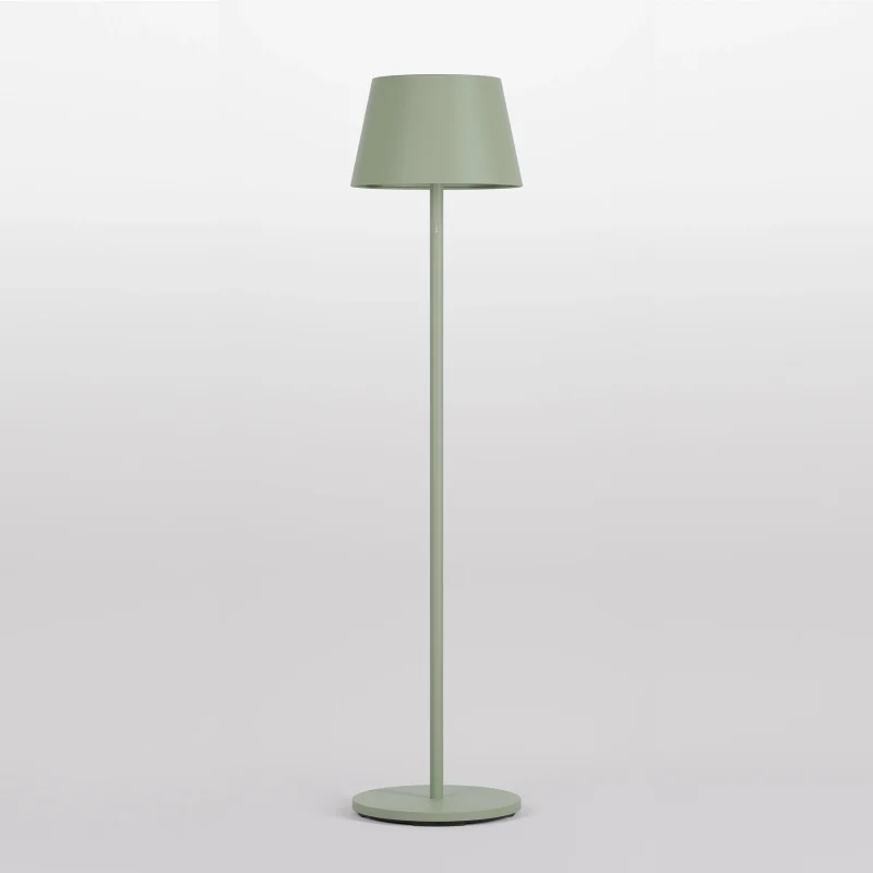 Garden Lighting Teseo 90437 – REDO LED garden floor lamp with USB output in matt grey-green, 10W, 4000K, IP65