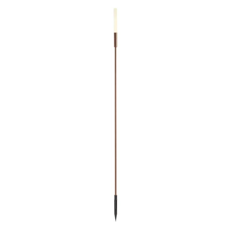 In-Ground Lights Torch 90449 – REDO LED garden bollard with spike light in-ground in dark brown, 1,5W, 3000K, IP65