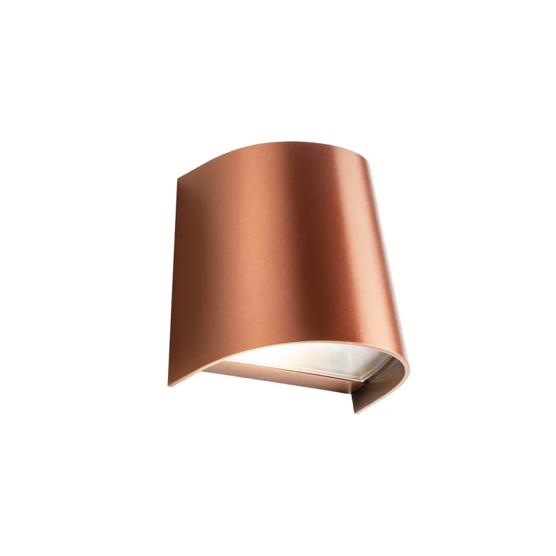 Outdoor Wall Lights Tron 90457 – REDO facade wall light in copper, 1X7W, IP65