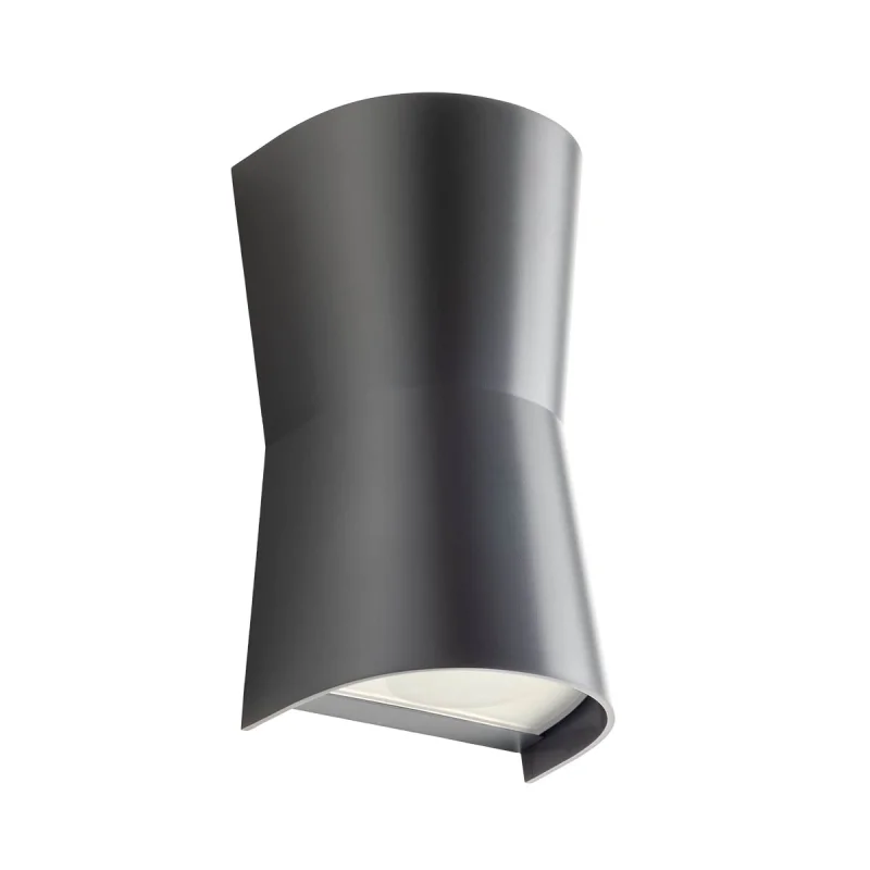 Outdoor Wall Lights Tron 90458 – REDO facade wall light in dark grey, 2X7W, IP65