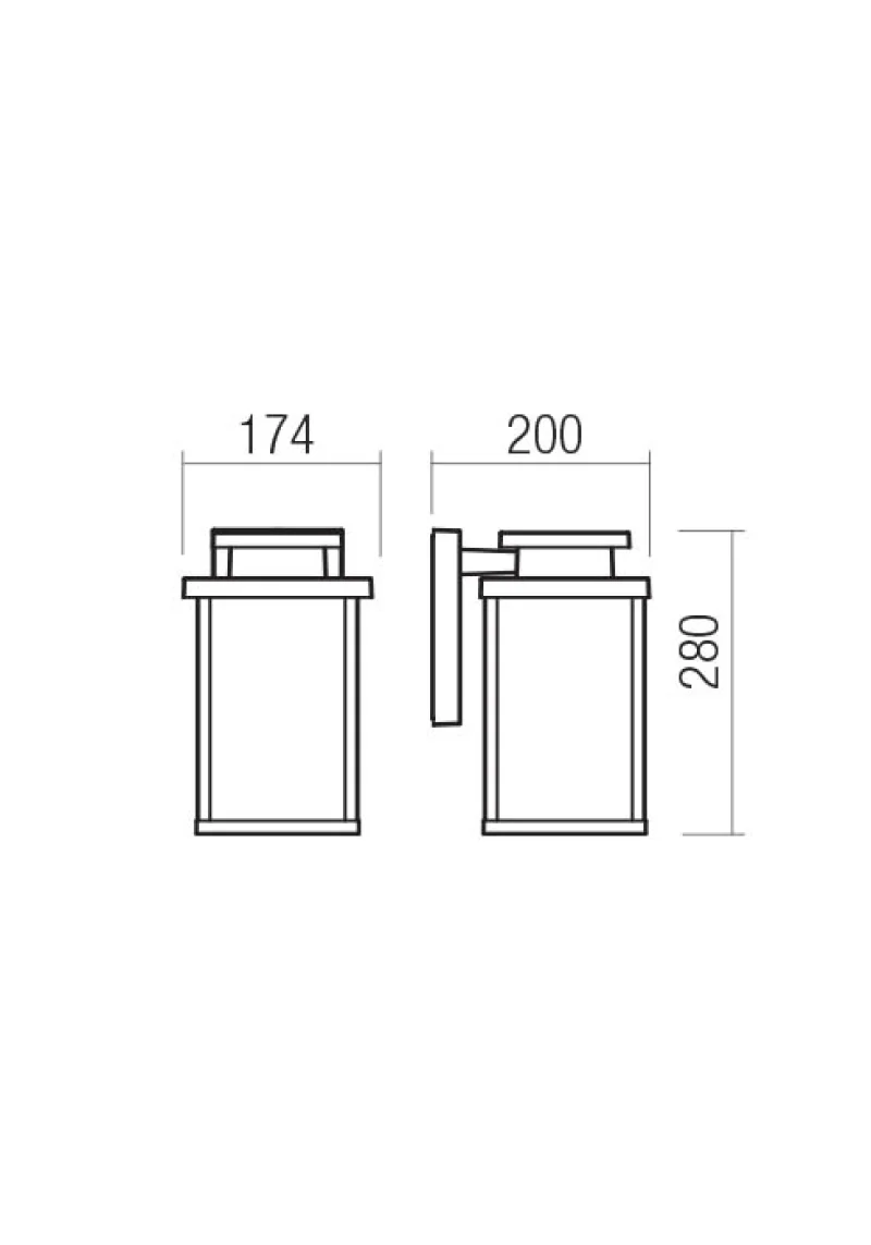 Yard 90463 – REDO фасаден аплик в тъмно кафяв, 1x42W, IP44