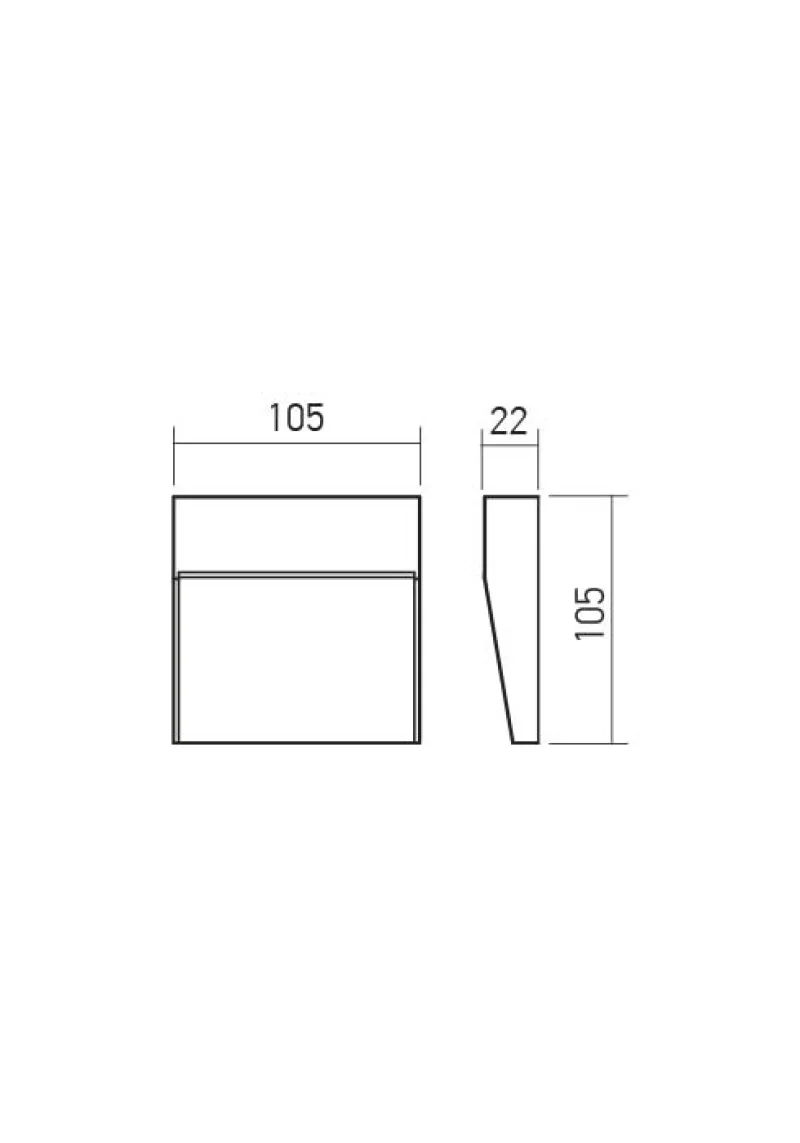 Lander 90474 – REDO LED фасадна луна за външен монтаж в матово бял, 1x3W, 3000K, IP54