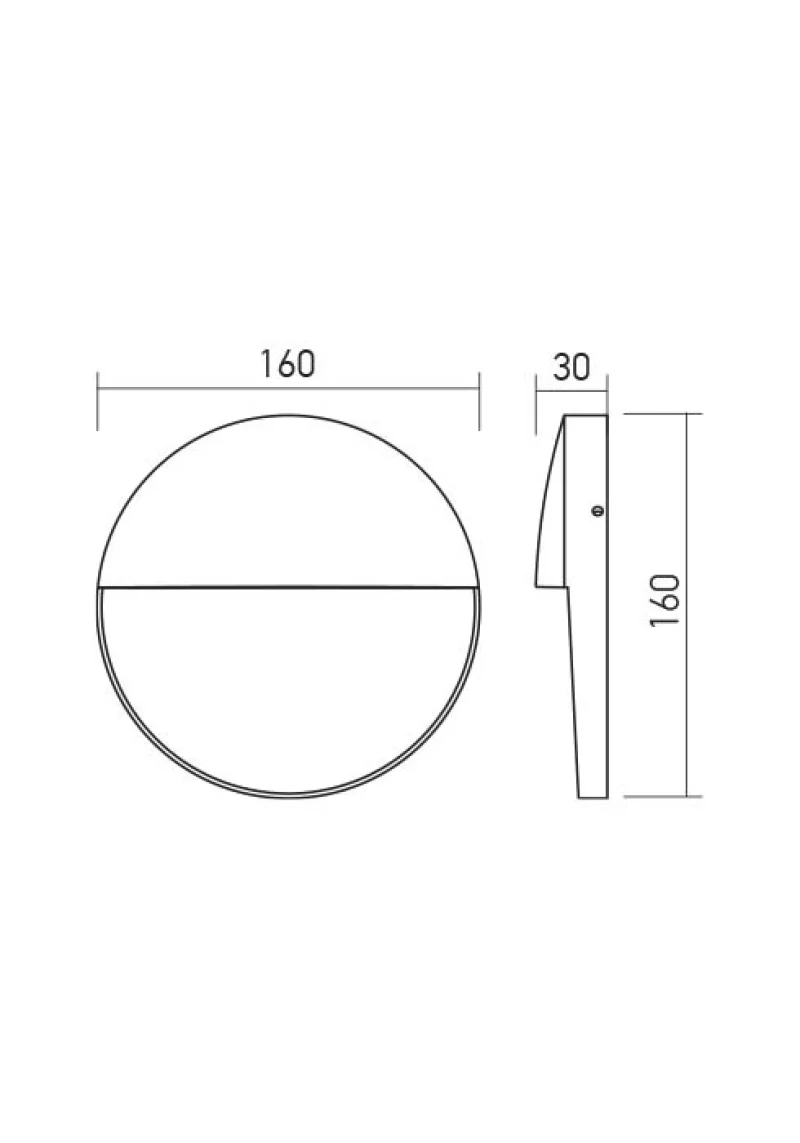Lander 90476 – REDO LED фасадна луна за външен монтаж в матово бял, 1x6W, 3000K, IP54