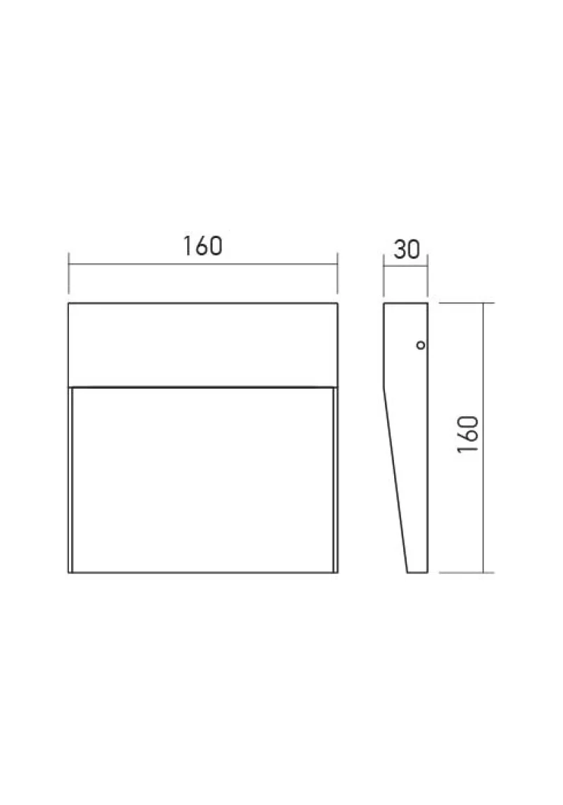 Lander 90479 – REDO LED фасадна луна за външен монтаж в тъмно сив, 1x6W, 3000K, IP54