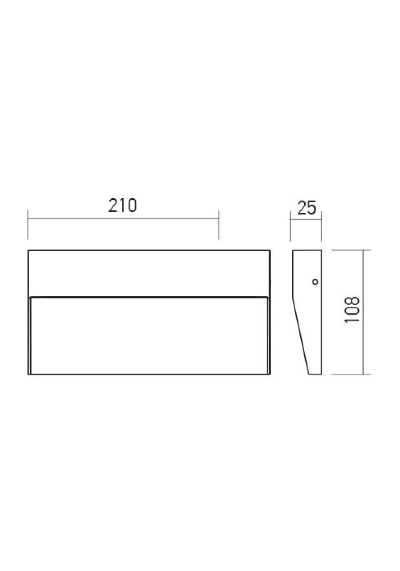 Lander 90481 – REDO LED фасадна луна за външен монтаж в тъмно сив, 1x6W, 3000K, IP54