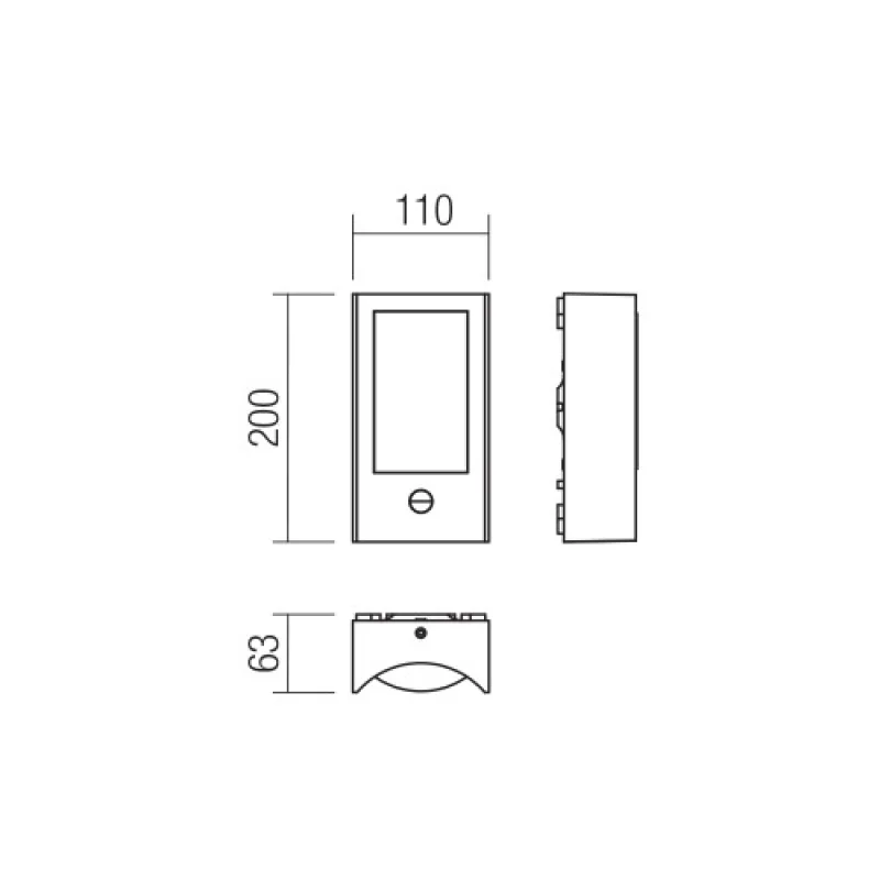 ... 90487 – Smarter LED фасаден аплик със сензор за движение в тъмно кафяв, 8W, 3000K, IP44