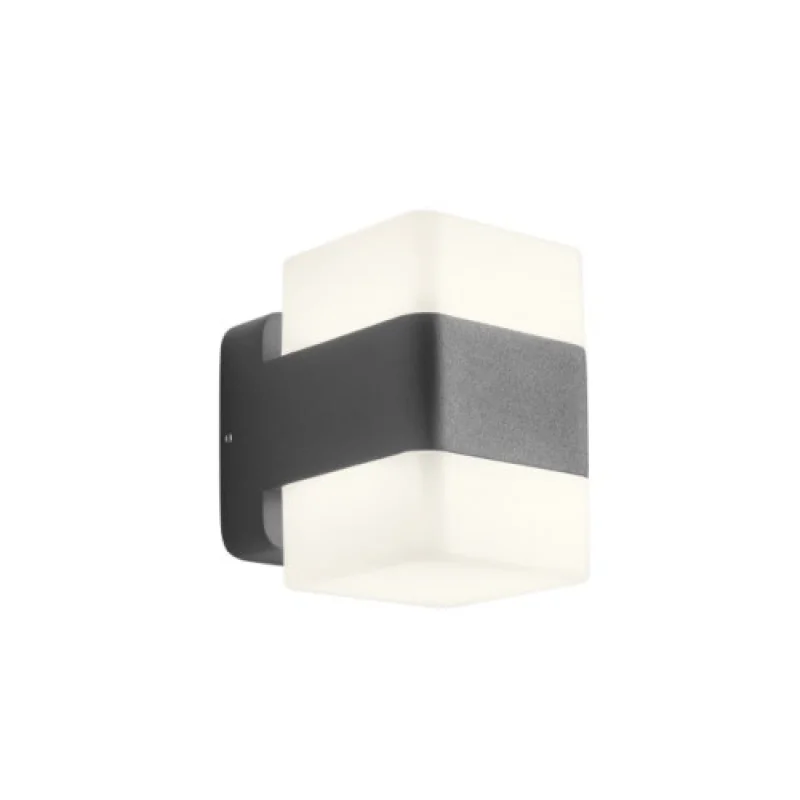 Външно стенно осветление Tok 90492 – Smarter LED фасаден аплик в тъмно сив, 14,8W, 3000K, IP44
