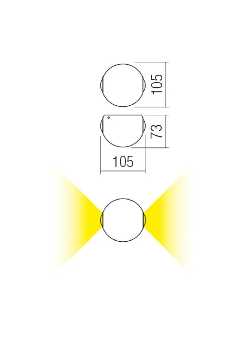 Milestone 90497 – REDO LED фасаден аплик в матово бял, 6W, 3000K, IP54