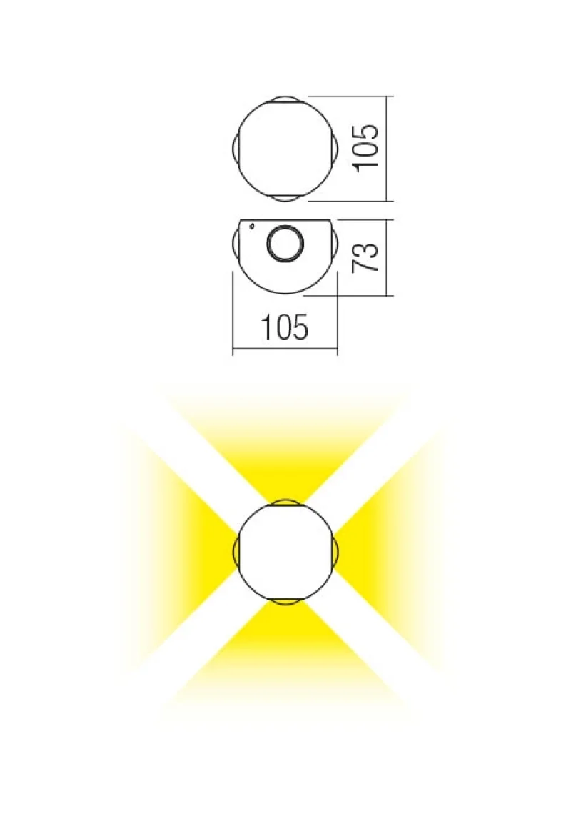 Milestone 90499 – REDO LED facade wall light in matt white, 12W, 3000K, IP54