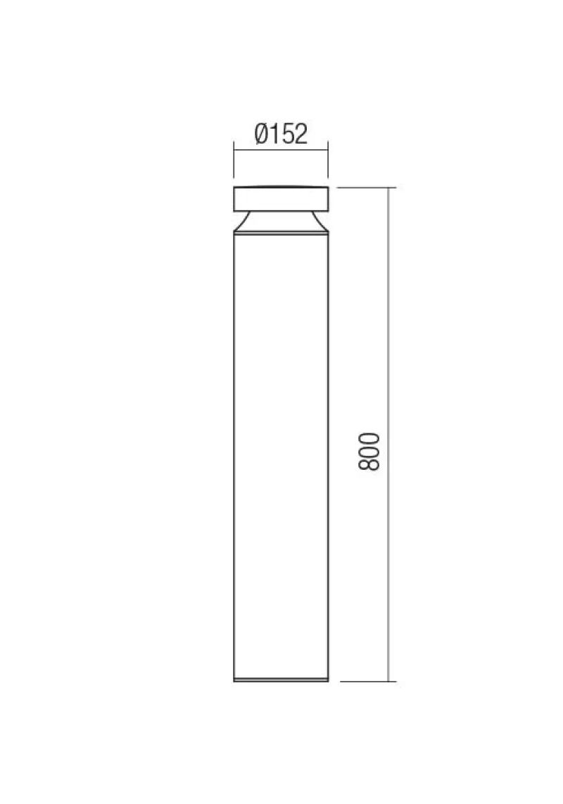 Xgrow 90506 – REDO LED garden bollard in dark brown, 24W, 3000K, IP65