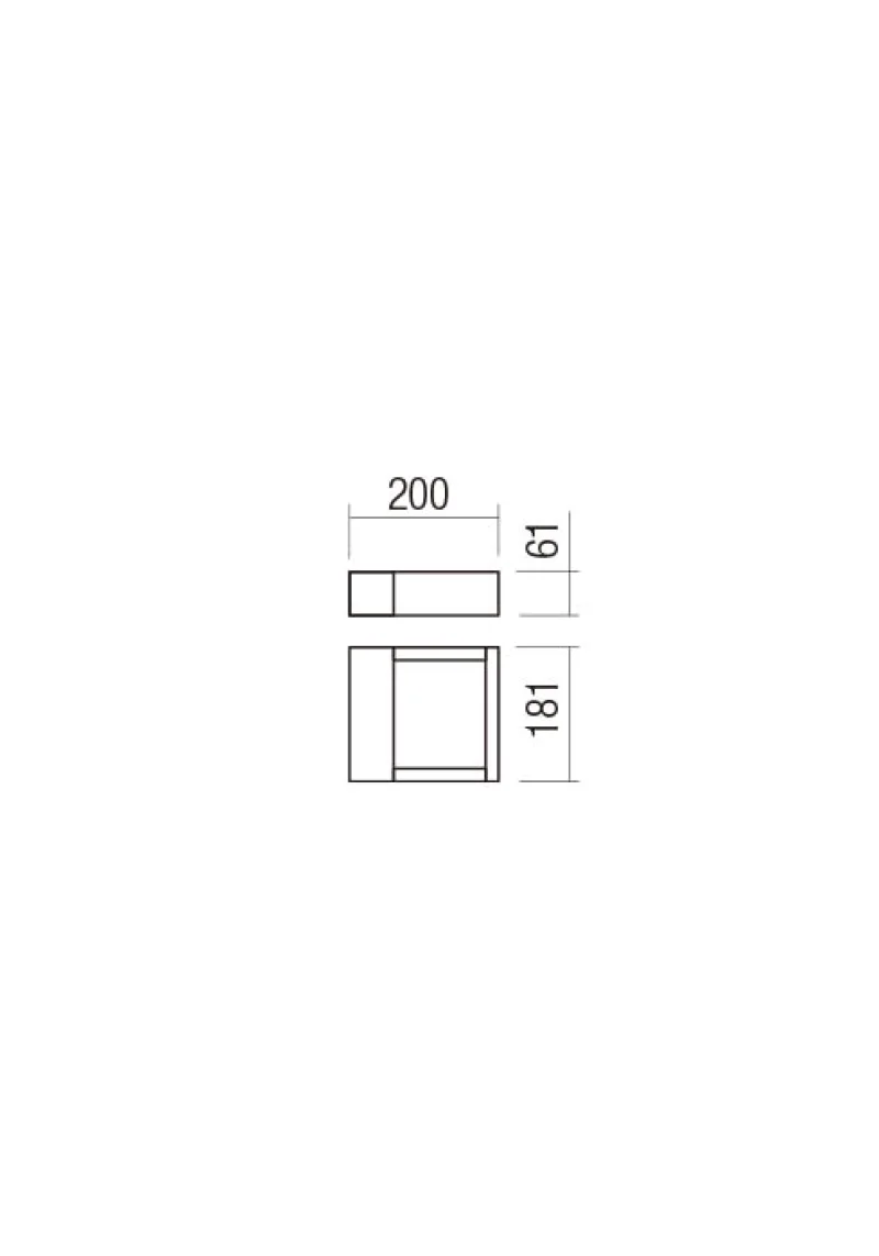 Wald 90508 – REDO LED facade wall light in dark grey, 10W, 3000K, IP65