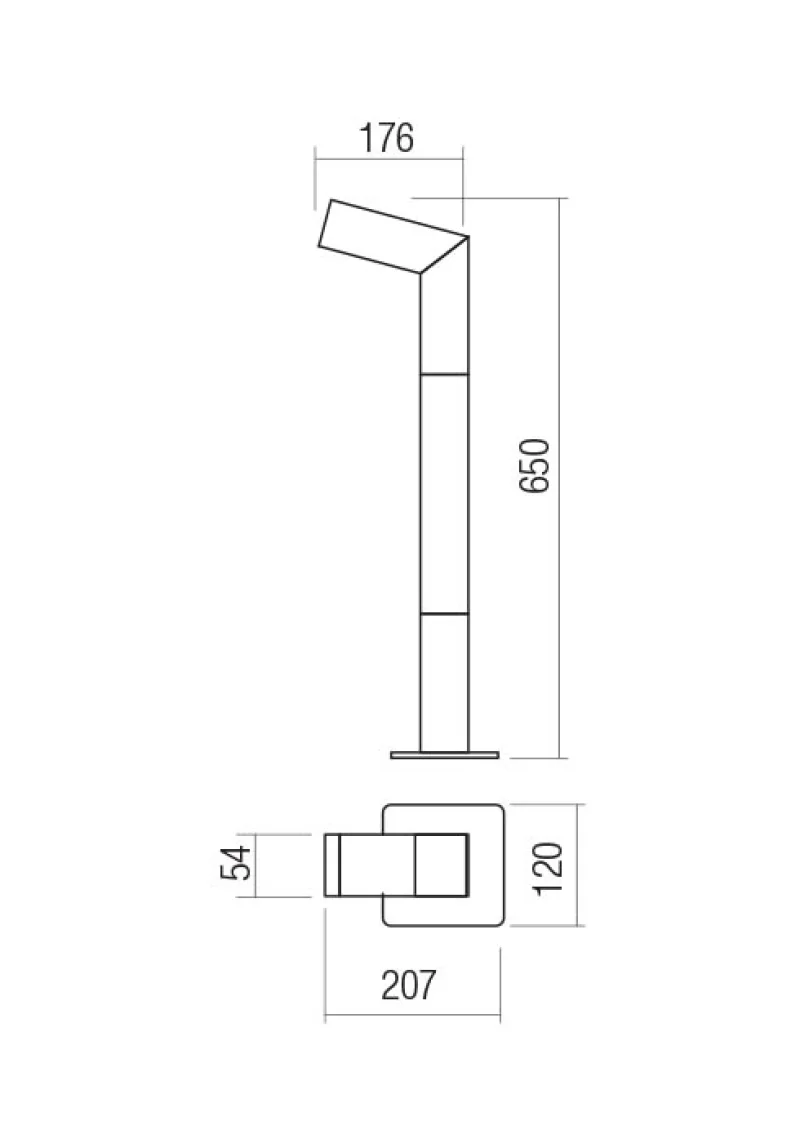 Woody 90511 – REDO LED garden bollard in dark grey, 10W, 3000K, IP54