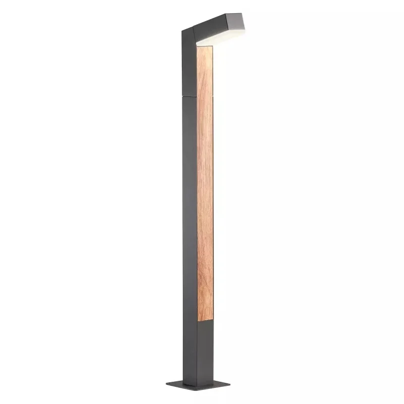 Bollard Lights Woody 90511 – REDO LED garden bollard in dark grey, 10W, 3000K, IP54