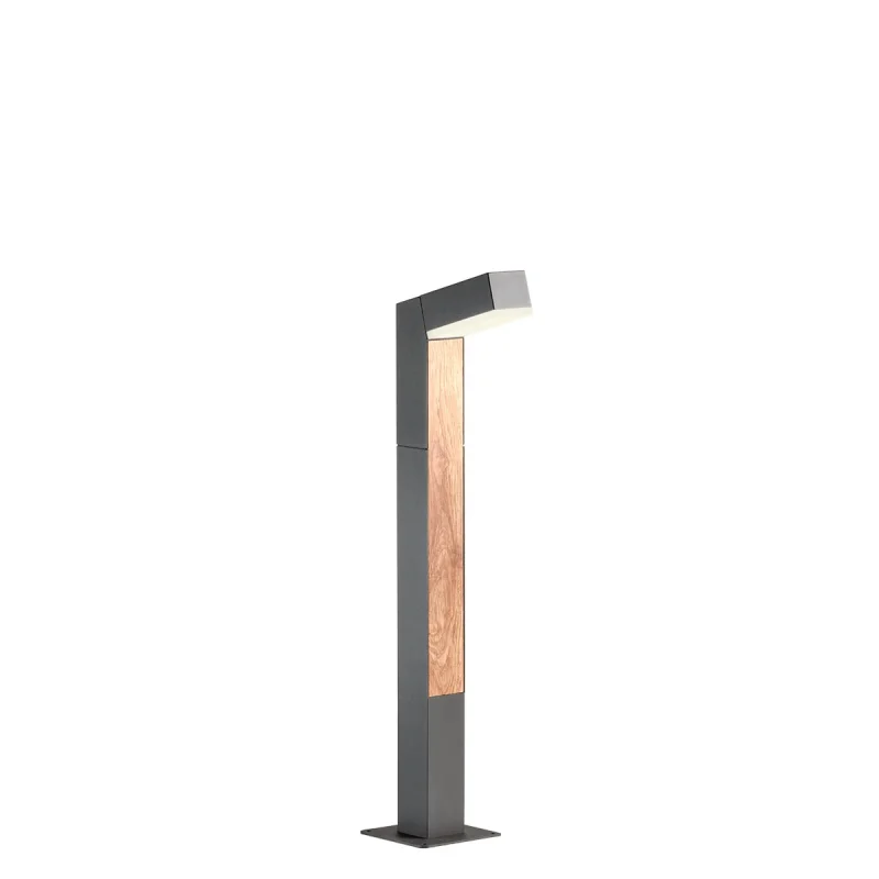 Външни стоящи лампи Woody 90512 – REDO LED градински стълб в тъмно сив, 10W, 3000K, IP54