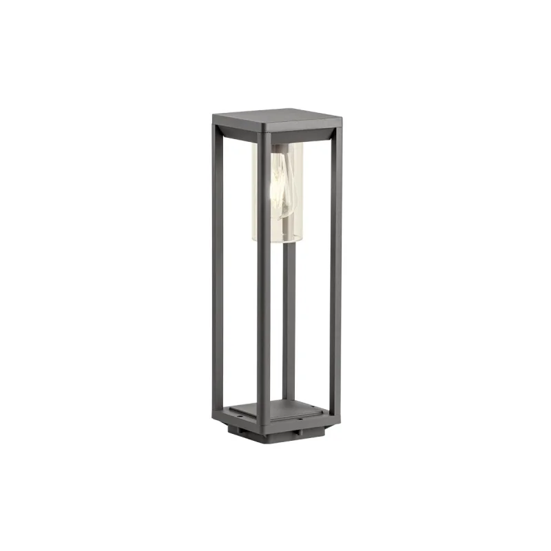 Bollard Lights Lagos 90522 – REDO garden bollard in dark grey, 1x15W, IP54